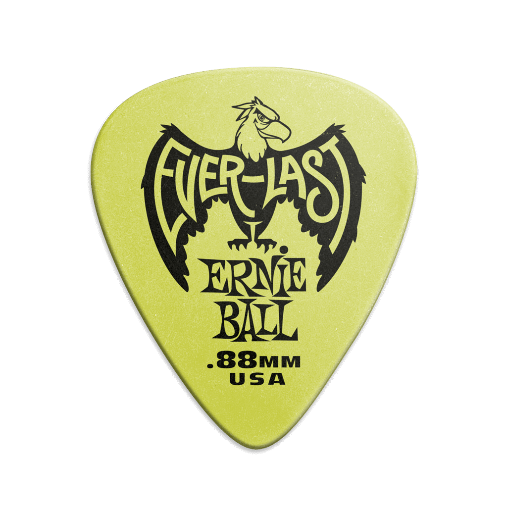 Ernie Ball Everlast Pick 0.88mm Green, 12 Pack