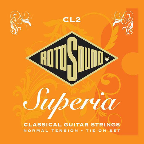 Rotosound Superia string set classic clear nylon trebles & silver plated basses