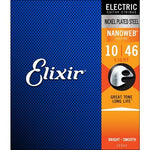 Elixir Nanoweb Nickel Wound Electric Guitar String Set, 10-46